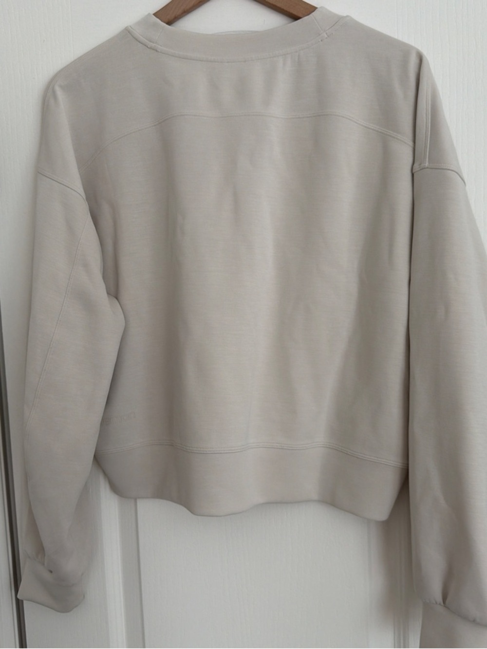 lululemon athletica Light Beige Cropped Crewneck Sweatshirt - Picture 2 of 4